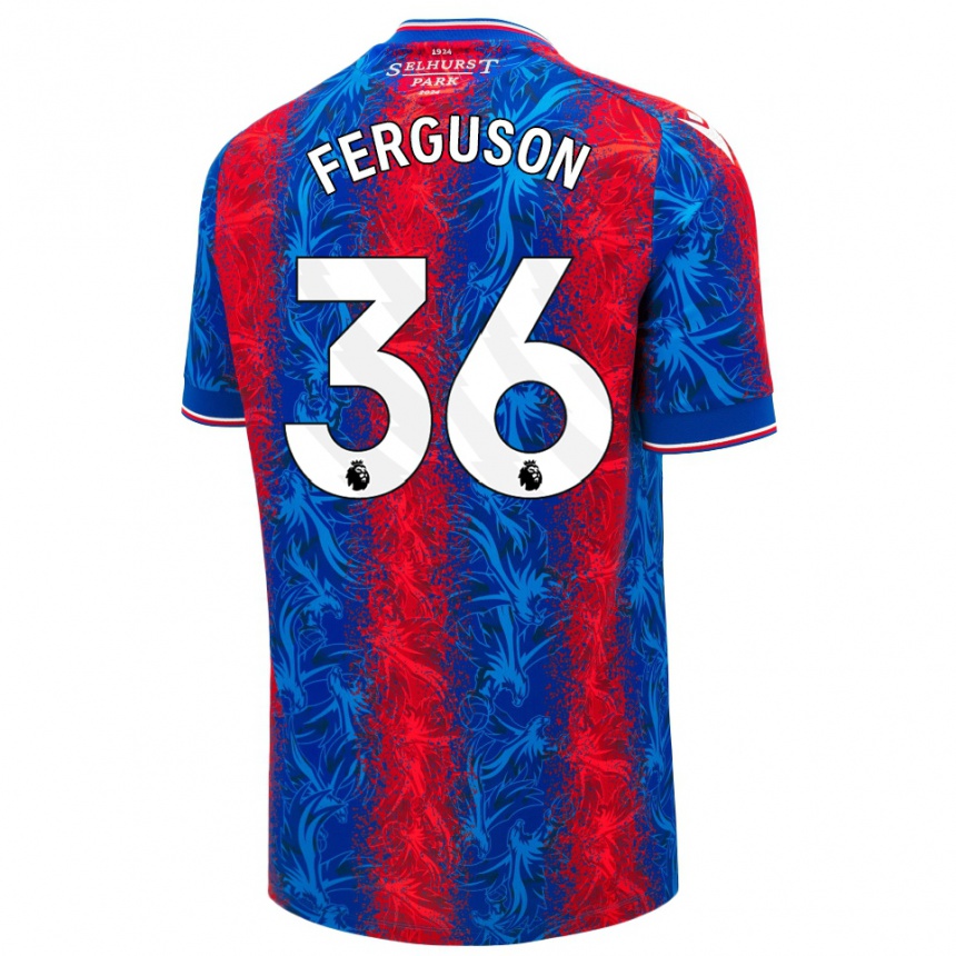 Niño Fútbol Camiseta Nathan Ferguson #36 Rayas Rojas Y Azules 1ª Equipación 2024/25 Argentina