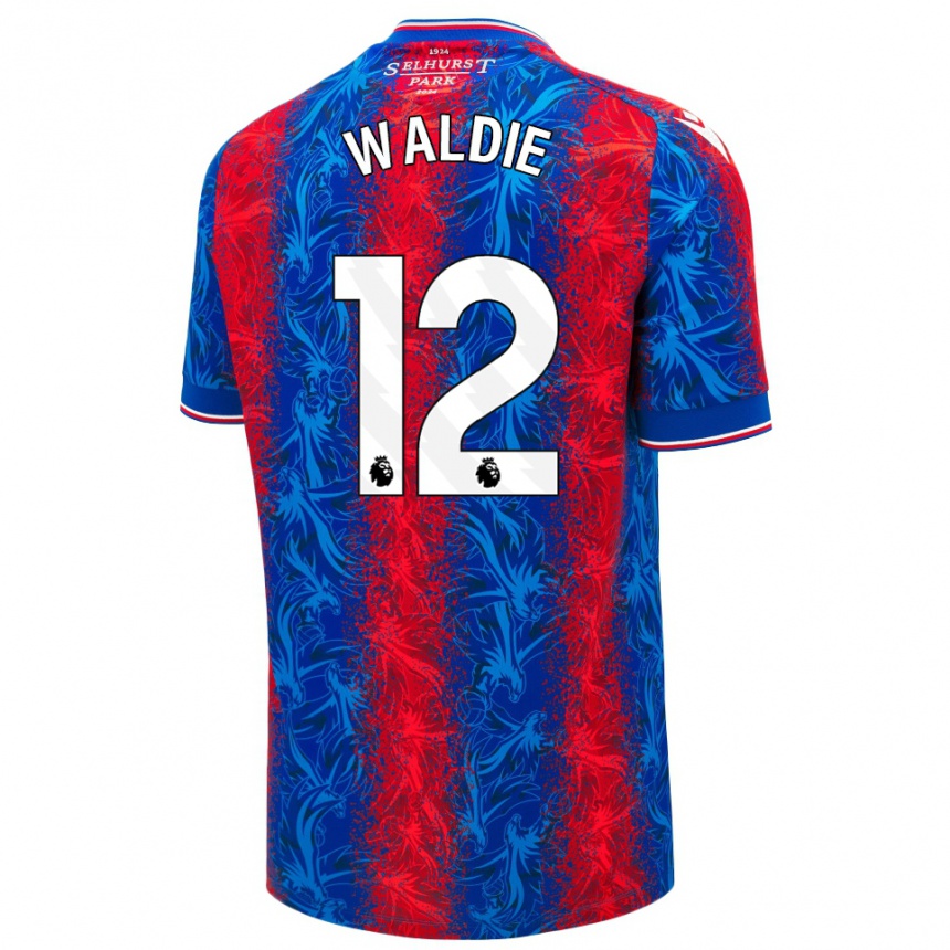 Niño Fútbol Camiseta Lizzie Waldie #12 Rayas Rojas Y Azules 1ª Equipación 2024/25 Argentina