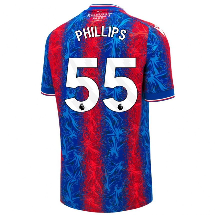 Niño Fútbol Camiseta Killian Phillips #55 Rayas Rojas Y Azules 1ª Equipación 2024/25 Argentina