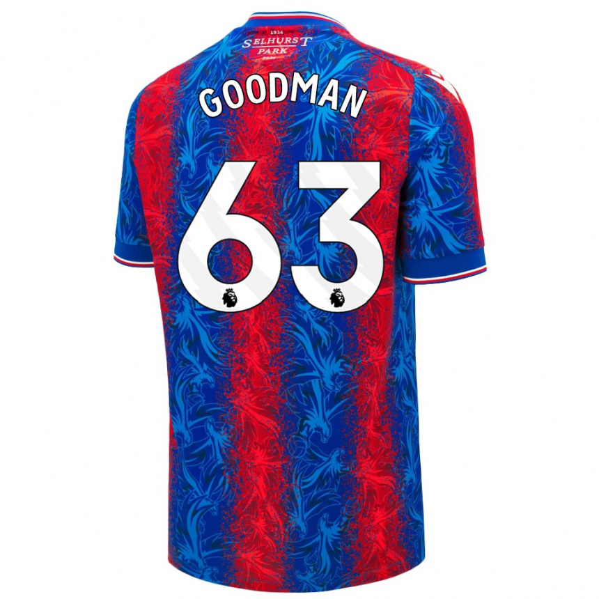 Niño Fútbol Camiseta Owen Goodman #63 Rayas Rojas Y Azules 1ª Equipación 2024/25 Argentina