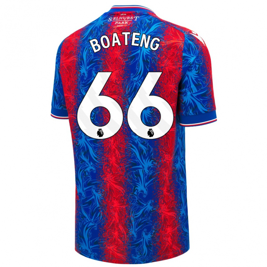 Niño Fútbol Camiseta David Boateng #66 Rayas Rojas Y Azules 1ª Equipación 2024/25 Argentina