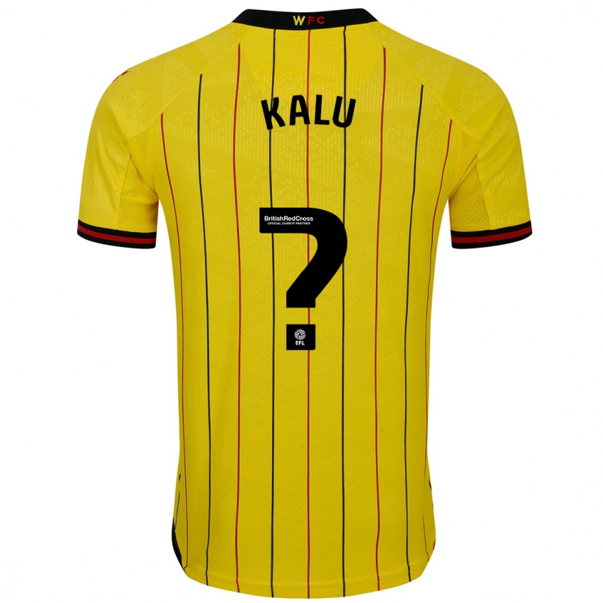 Niño Fútbol Camiseta Samuel Kalu #0 Amarillo Negro 1ª Equipación 2024/25 Argentina