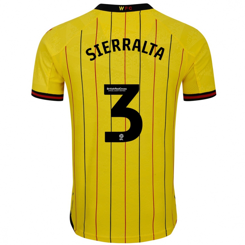 Niño Fútbol Camiseta Francisco Sierralta #3 Amarillo Negro 1ª Equipación 2024/25 Argentina