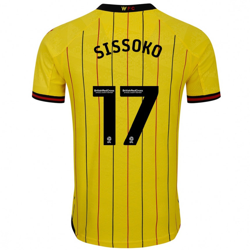 Niño Fútbol Camiseta Moussa Sissoko #17 Amarillo Negro 1ª Equipación 2024/25 Argentina