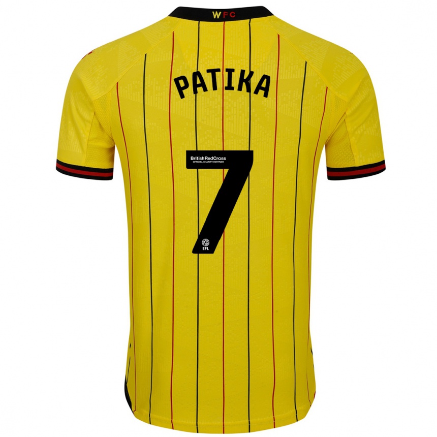 Niño Fútbol Camiseta Glebs Patika #7 Amarillo Negro 1ª Equipación 2024/25 Argentina