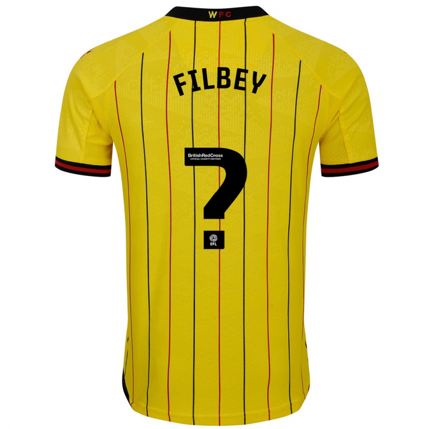 Niño Fútbol Camiseta Anna Filbey #0 Amarillo Negro 1ª Equipación 2024/25 Argentina