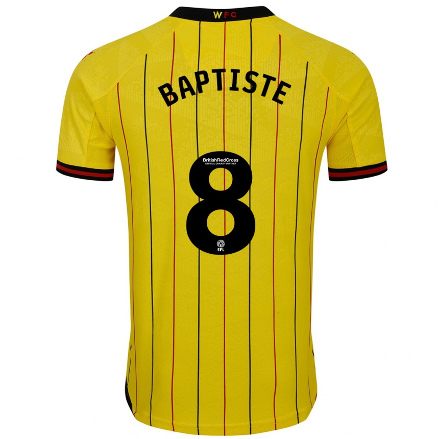 Niño Fútbol Camiseta Bianca Baptiste #8 Amarillo Negro 1ª Equipación 2024/25 Argentina