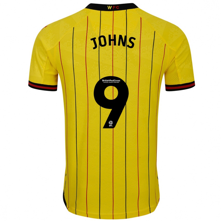 Niño Fútbol Camiseta Carly Johns #9 Amarillo Negro 1ª Equipación 2024/25 Argentina