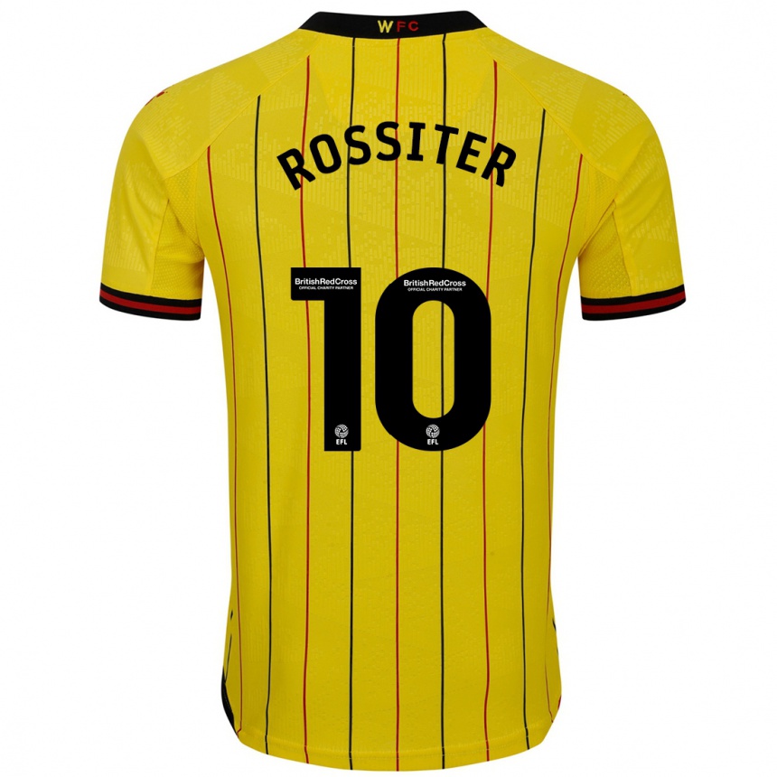 Niño Fútbol Camiseta Annie Rossiter #10 Amarillo Negro 1ª Equipación 2024/25 Argentina