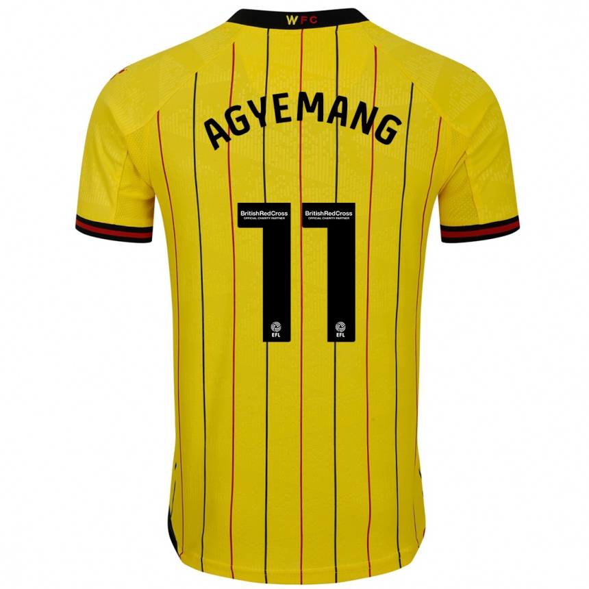 Niño Fútbol Camiseta Michelle Agyemang #11 Amarillo Negro 1ª Equipación 2024/25 Argentina