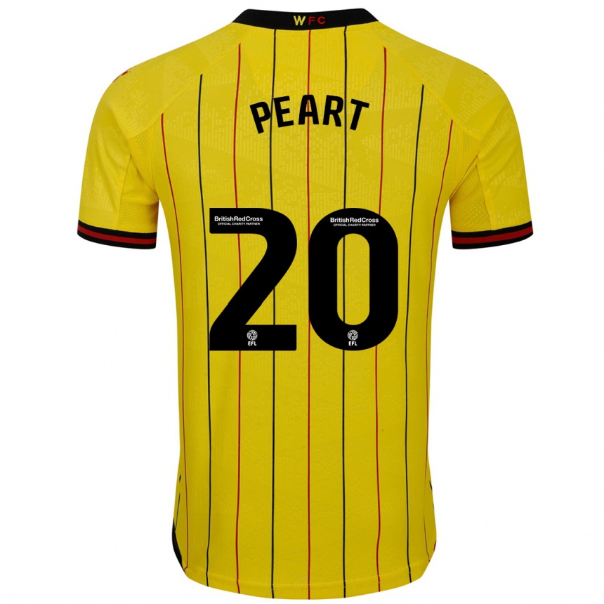 Niño Fútbol Camiseta Kalani Peart #20 Amarillo Negro 1ª Equipación 2024/25 Argentina