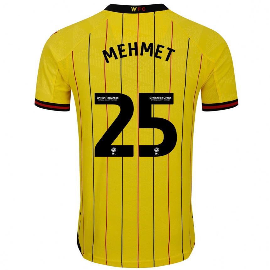 Niño Fútbol Camiseta Melis Mehmet #25 Amarillo Negro 1ª Equipación 2024/25 Argentina