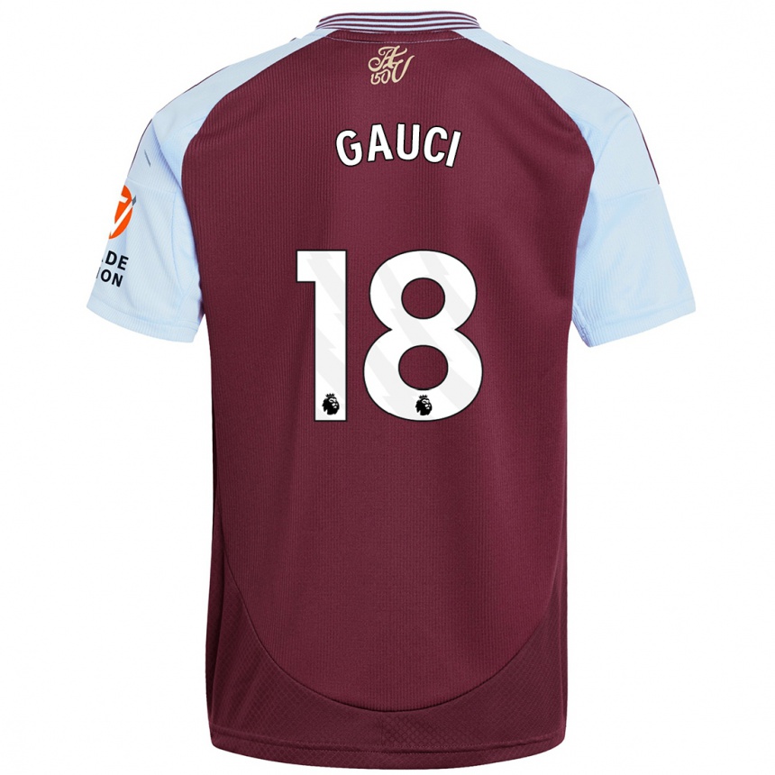 Niño Fútbol Camiseta Joe Gauci #18 Borgoña Azul Cielo 1ª Equipación 2024/25 Argentina