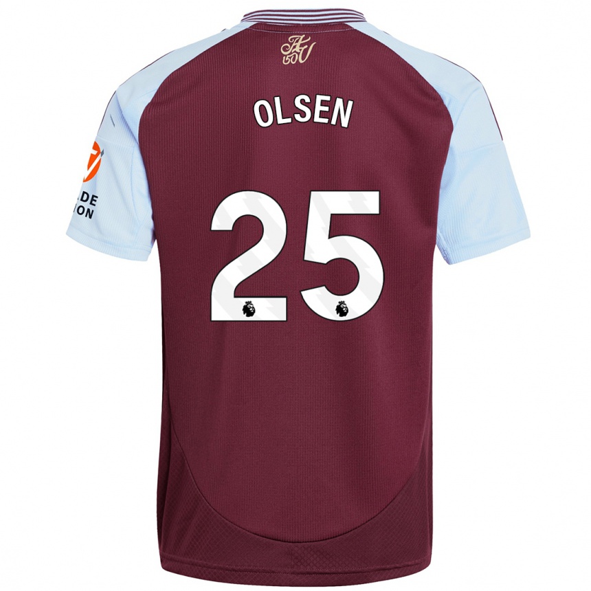 Niño Fútbol Camiseta Robin Olsen #25 Borgoña Azul Cielo 1ª Equipación 2024/25 Argentina