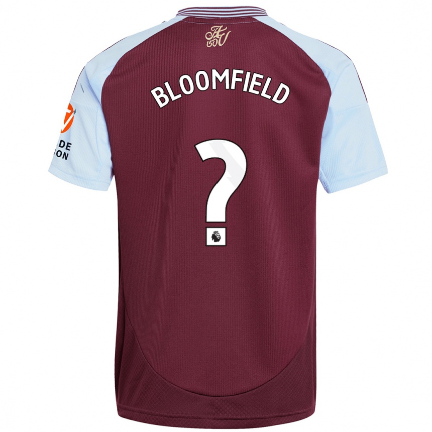 Niño Fútbol Camiseta Teddie Bloomfield #0 Borgoña Azul Cielo 1ª Equipación 2024/25 Argentina