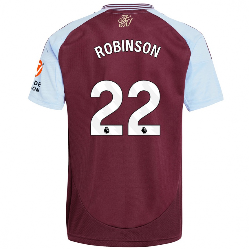 Niño Fútbol Camiseta Katie Robinson #22 Borgoña Azul Cielo 1ª Equipación 2024/25 Argentina