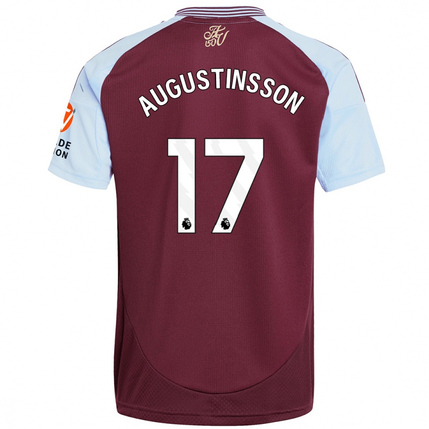 Niño Fútbol Camiseta Ludwig Augustinsson #17 Borgoña Azul Cielo 1ª Equipación 2024/25 Argentina