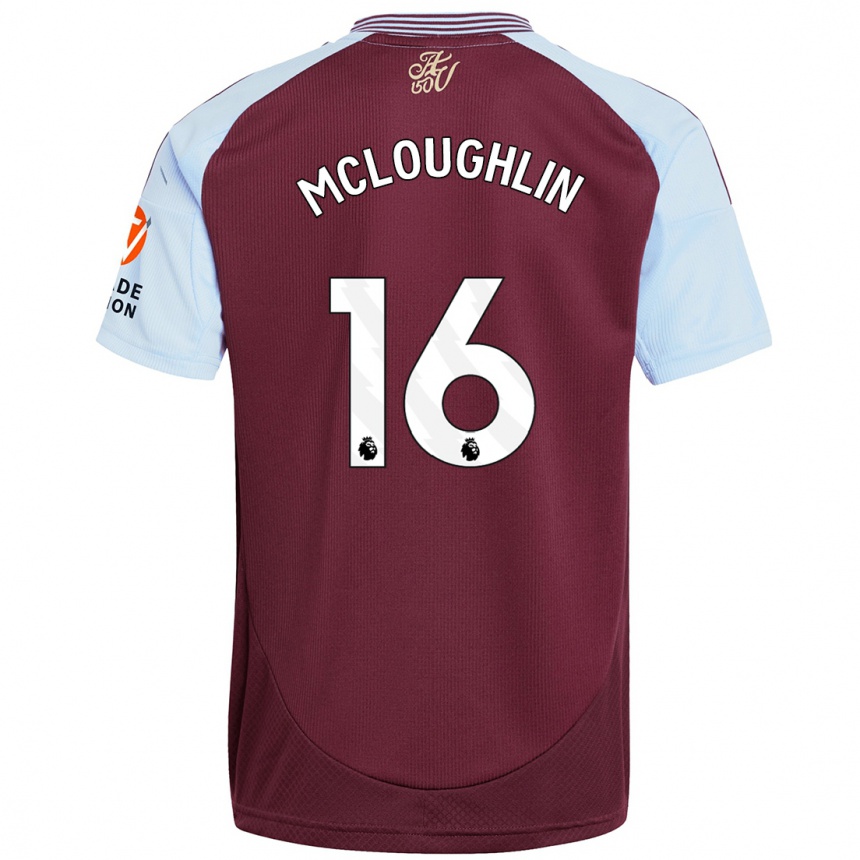 Niño Fútbol Camiseta Olivia Mcloughlin #16 Borgoña Azul Cielo 1ª Equipación 2024/25 Argentina