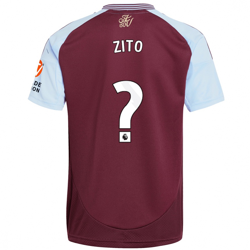 Niño Fútbol Camiseta Patrick Zito #0 Borgoña Azul Cielo 1ª Equipación 2024/25 Argentina