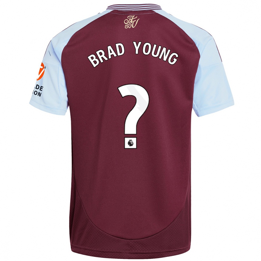 Niño Fútbol Camiseta Brad Young #0 Borgoña Azul Cielo 1ª Equipación 2024/25 Argentina