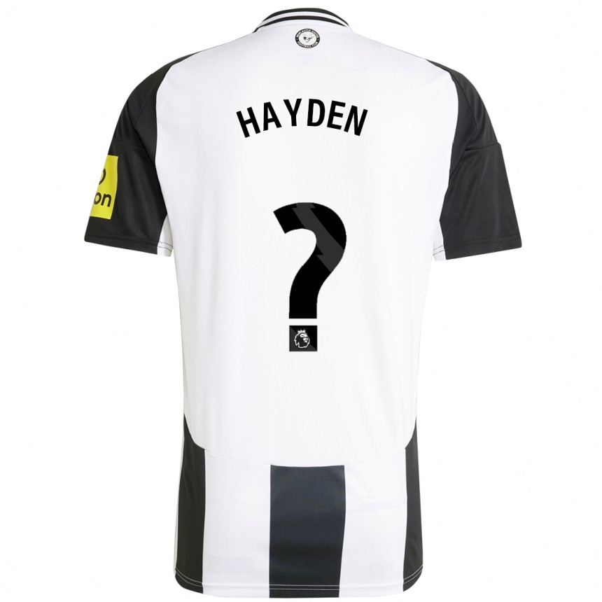 Niño Fútbol Camiseta Isaac Hayden #0 Blanco Negro 1ª Equipación 2024/25 Argentina