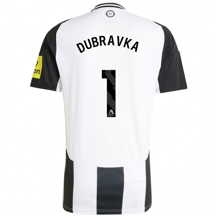 Niño Fútbol Camiseta Martin Dúbravka #1 Blanco Negro 1ª Equipación 2024/25 Argentina