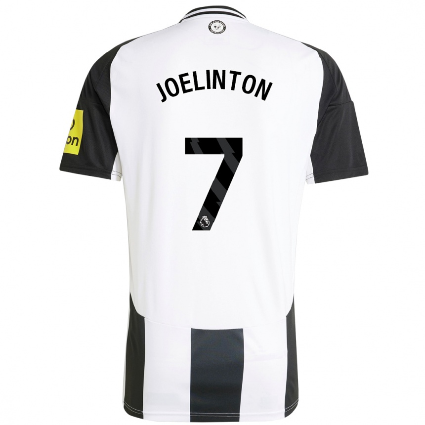 Niño Fútbol Camiseta Joelinton #7 Blanco Negro 1ª Equipación 2024/25 Argentina