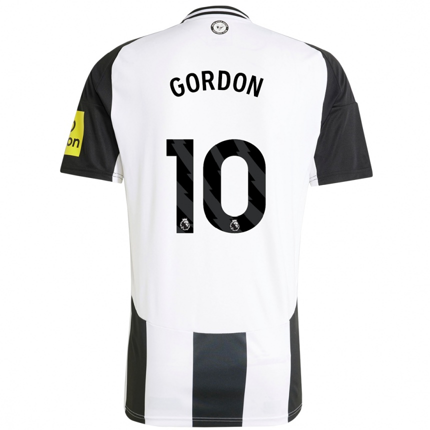 Niño Fútbol Camiseta Anthony Gordon #10 Blanco Negro 1ª Equipación 2024/25 Argentina