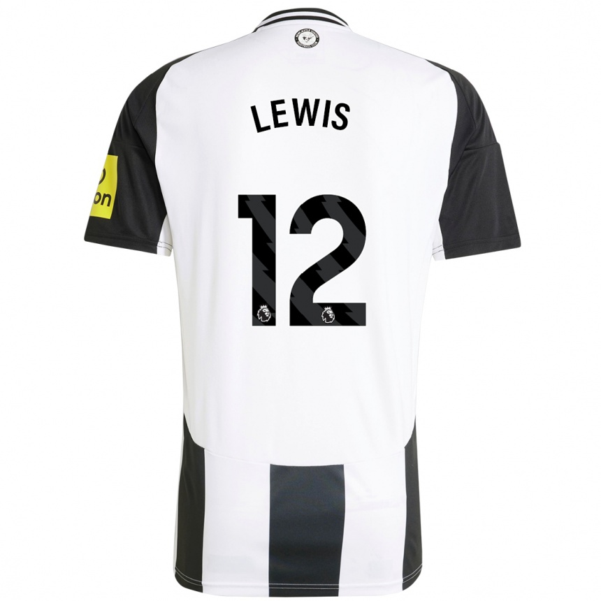 Niño Fútbol Camiseta Jamal Lewis #12 Blanco Negro 1ª Equipación 2024/25 Argentina