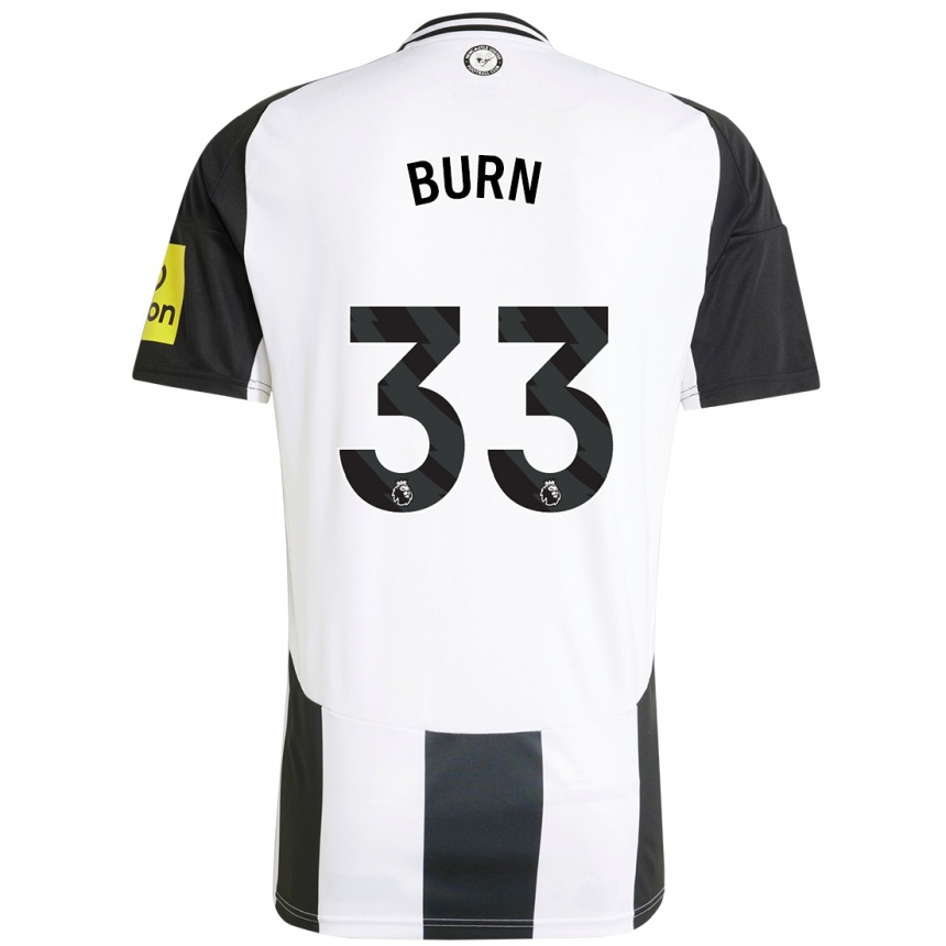 Niño Fútbol Camiseta Dan Burn #33 Blanco Negro 1ª Equipación 2024/25 Argentina