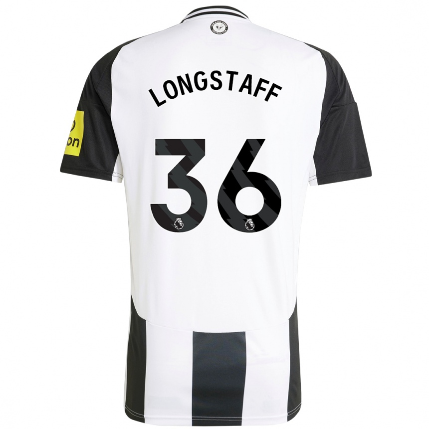 Niño Fútbol Camiseta Sean Longstaff #36 Blanco Negro 1ª Equipación 2024/25 Argentina