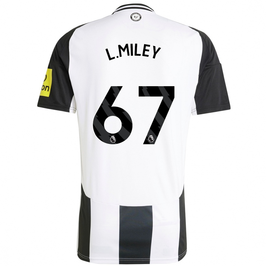 Niño Fútbol Camiseta Lewis Miley #67 Blanco Negro 1ª Equipación 2024/25 Argentina