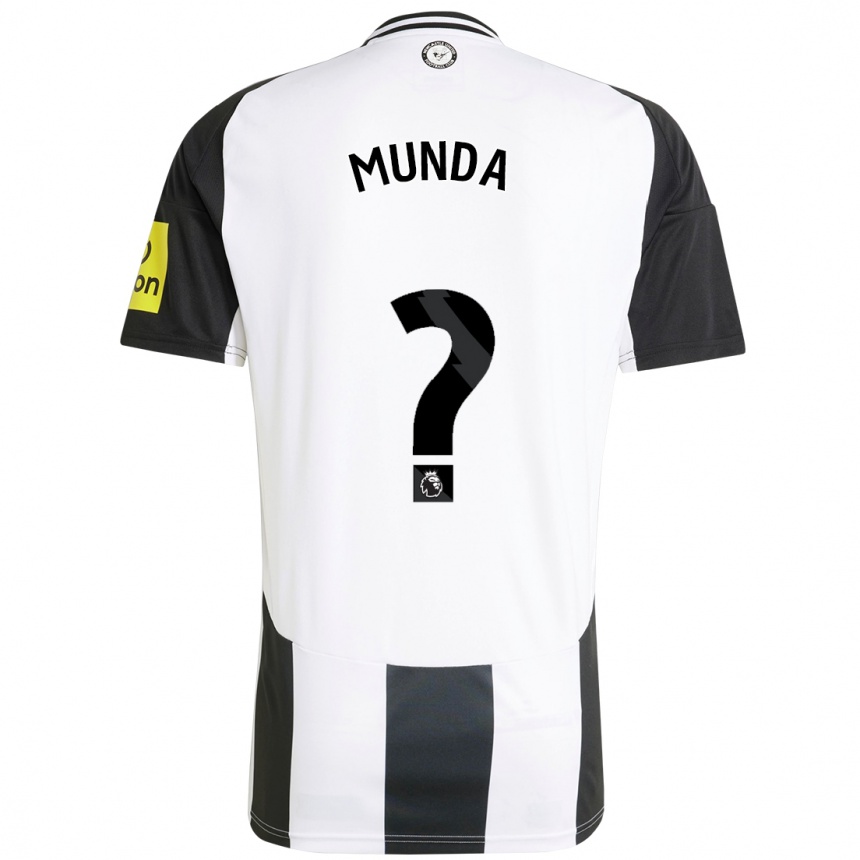 Niño Fútbol Camiseta Anthony Munda #0 Blanco Negro 1ª Equipación 2024/25 Argentina