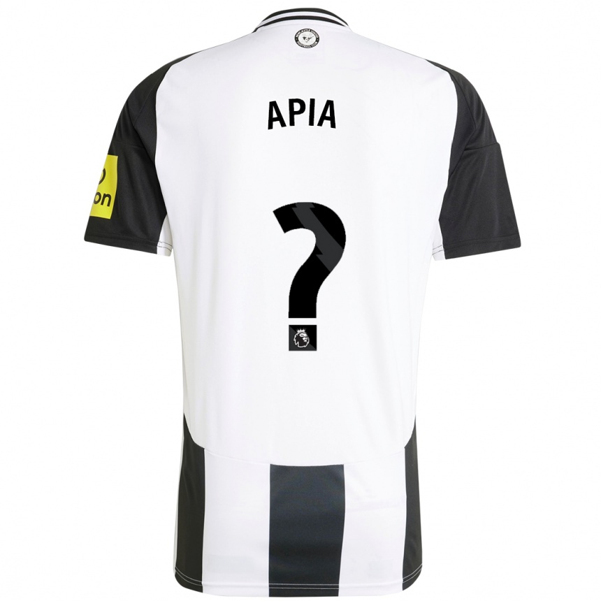 Niño Fútbol Camiseta Aaron Apia #0 Blanco Negro 1ª Equipación 2024/25 Argentina