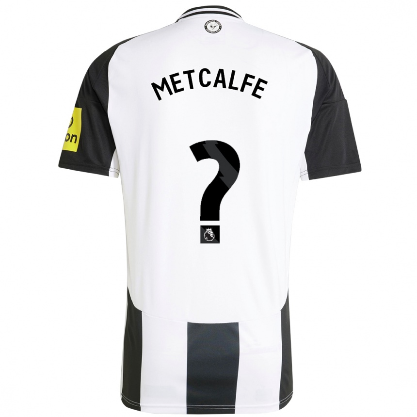 Niño Fútbol Camiseta Craig Metcalfe #0 Blanco Negro 1ª Equipación 2024/25 Argentina