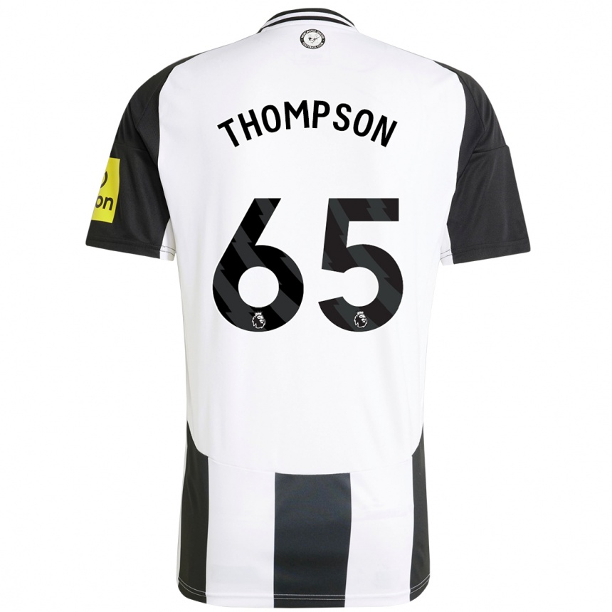 Niño Fútbol Camiseta Ciaran Thompson #65 Blanco Negro 1ª Equipación 2024/25 Argentina