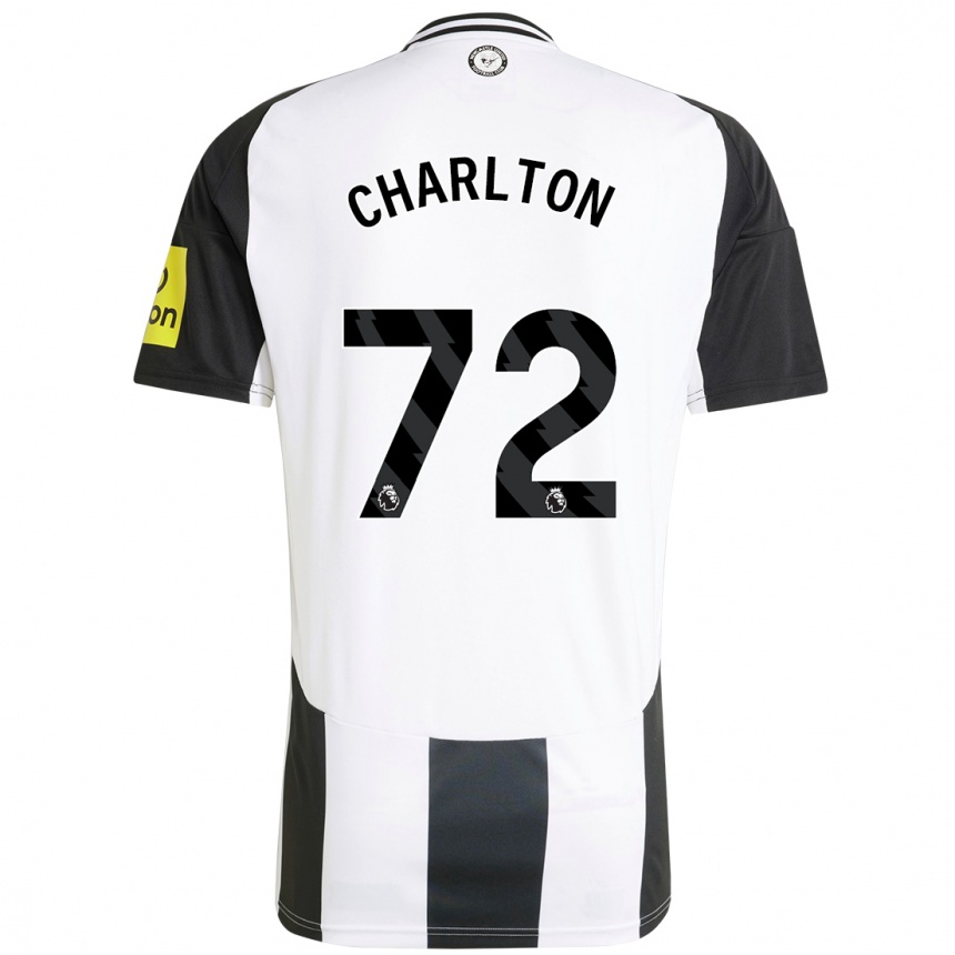 Niño Fútbol Camiseta Dylan Charlton #72 Blanco Negro 1ª Equipación 2024/25 Argentina