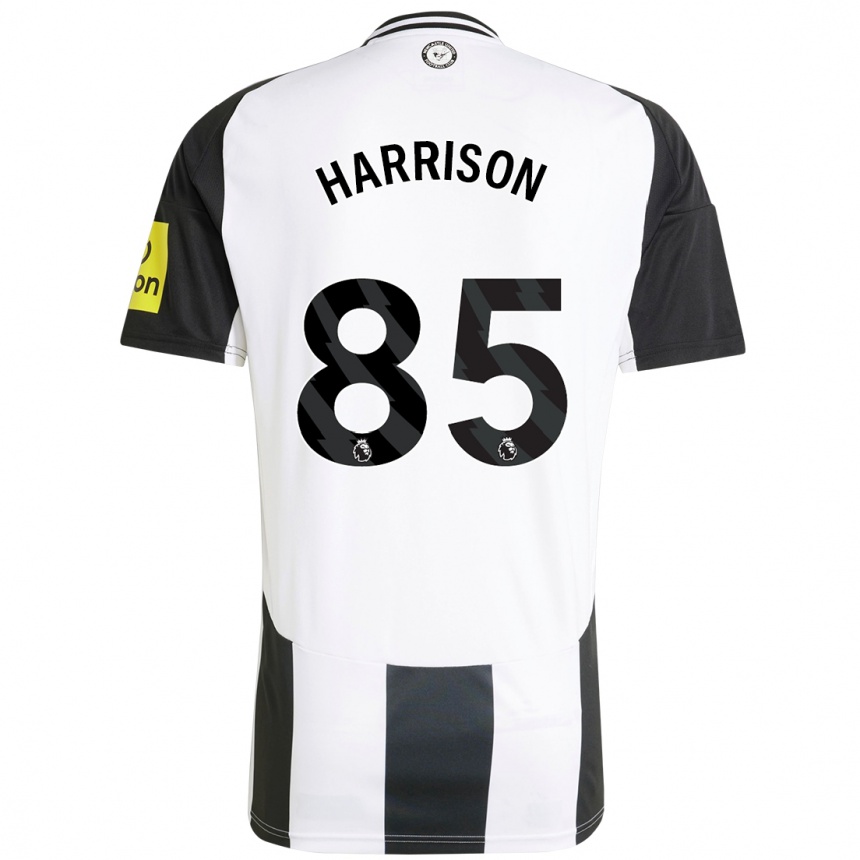 Niño Fútbol Camiseta Adam Harrison #85 Blanco Negro 1ª Equipación 2024/25 Argentina