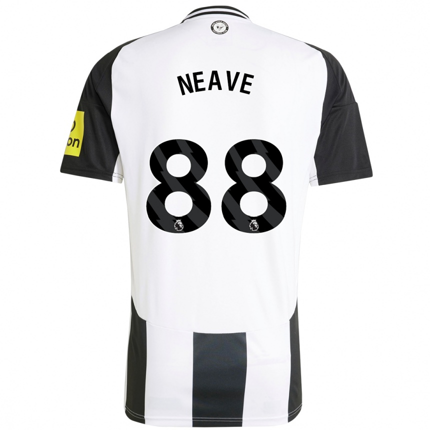 Niño Fútbol Camiseta Sean Neave #88 Blanco Negro 1ª Equipación 2024/25 Argentina