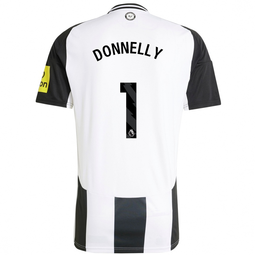 Niño Fútbol Camiseta Grace Donnelly #1 Blanco Negro 1ª Equipación 2024/25 Argentina