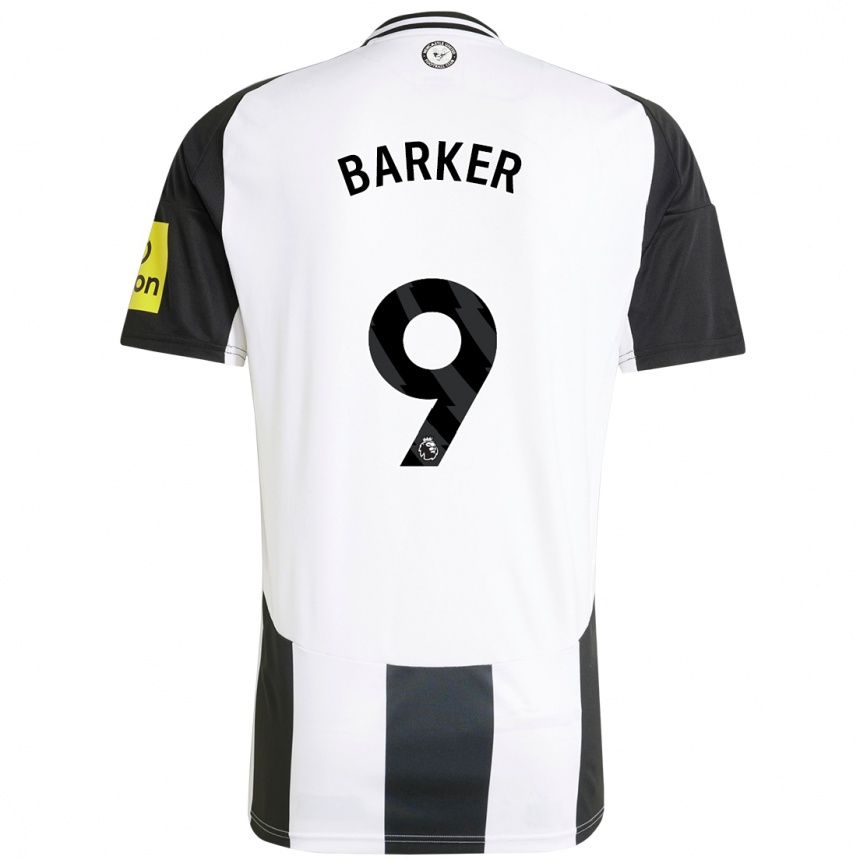 Niño Fútbol Camiseta Katie Barker #9 Blanco Negro 1ª Equipación 2024/25 Argentina