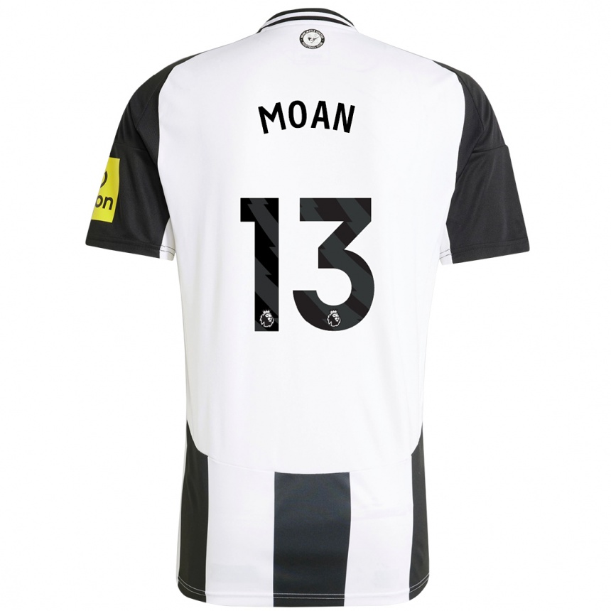 Niño Fútbol Camiseta Claudia Moan #13 Blanco Negro 1ª Equipación 2024/25 Argentina