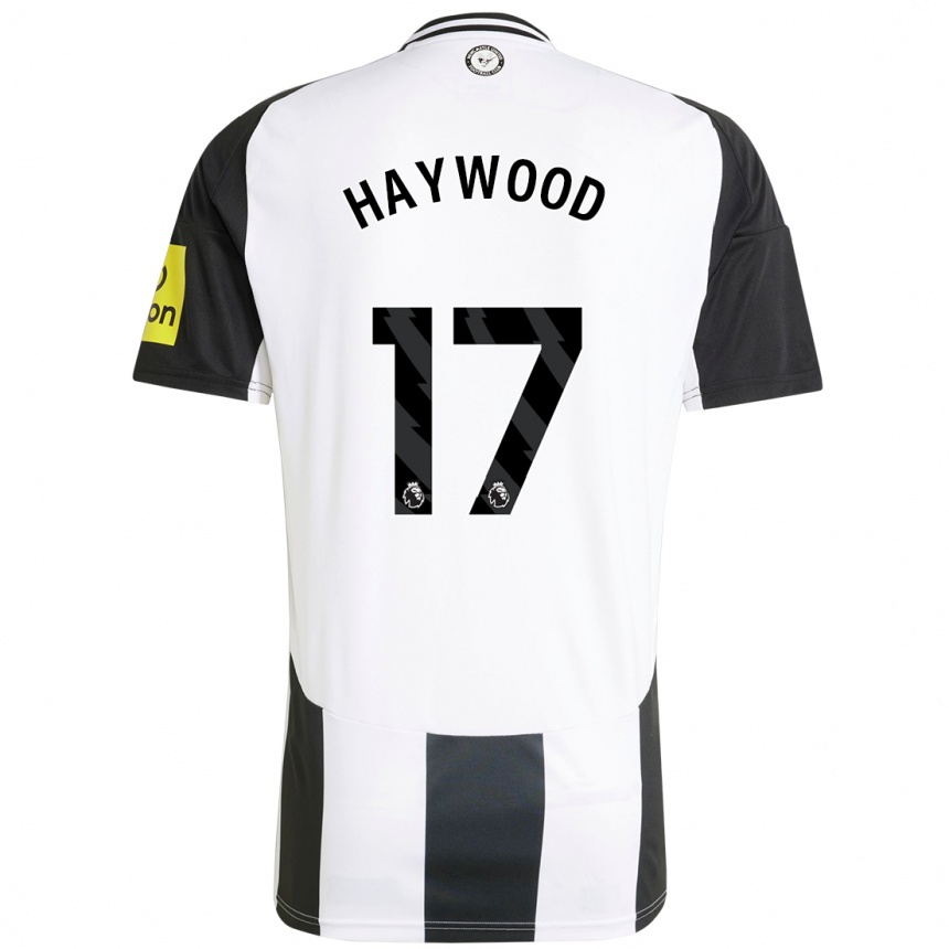 Niño Fútbol Camiseta Sophie Haywood #17 Blanco Negro 1ª Equipación 2024/25 Argentina