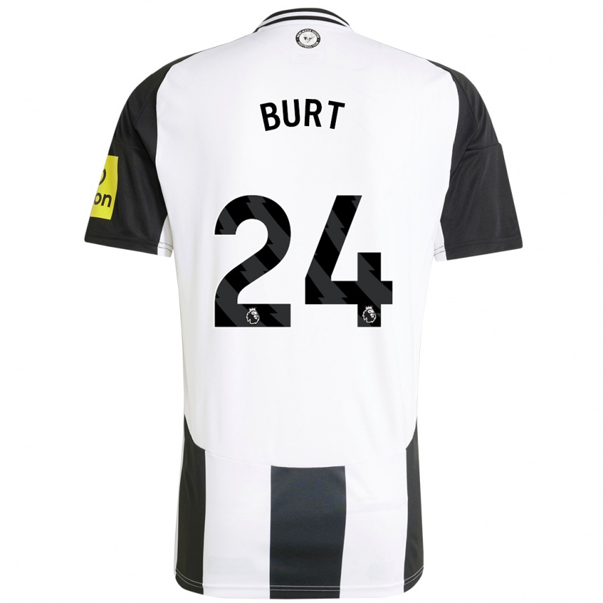 Niño Fútbol Camiseta Daisy Burt #24 Blanco Negro 1ª Equipación 2024/25 Argentina