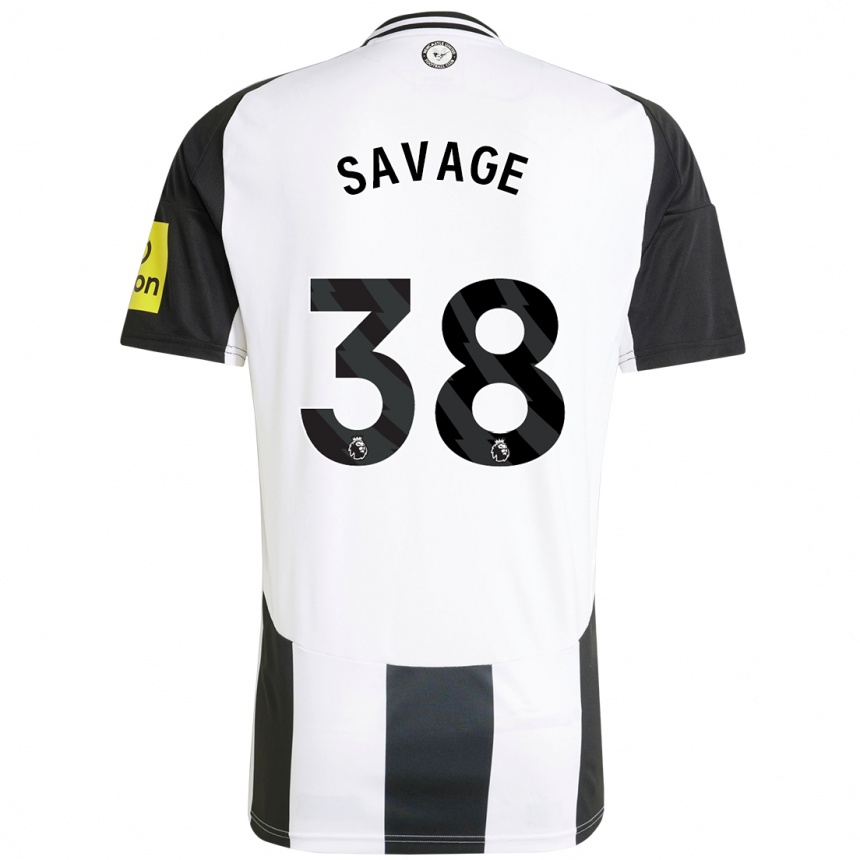 Niño Fútbol Camiseta Remi Savage #38 Blanco Negro 1ª Equipación 2024/25 Argentina