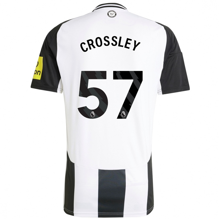 Niño Fútbol Camiseta Kyle Crossley #57 Blanco Negro 1ª Equipación 2024/25 Argentina