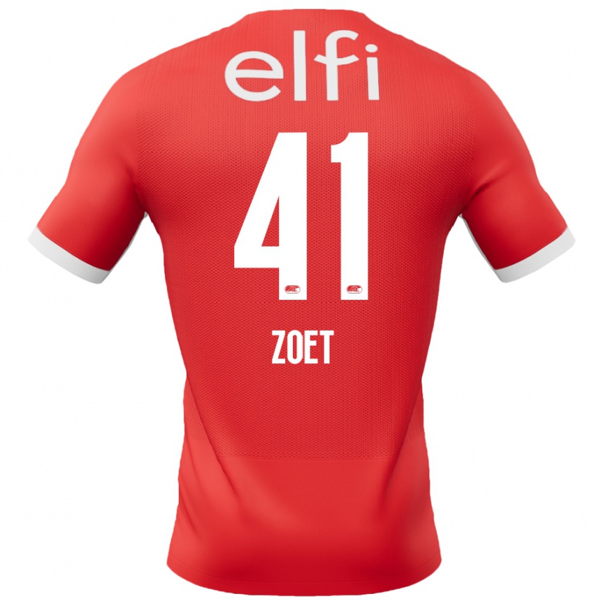 Niño Fútbol Camiseta Jeroen Zoet #41 Rojo Blanco 1ª Equipación 2024/25 Argentina