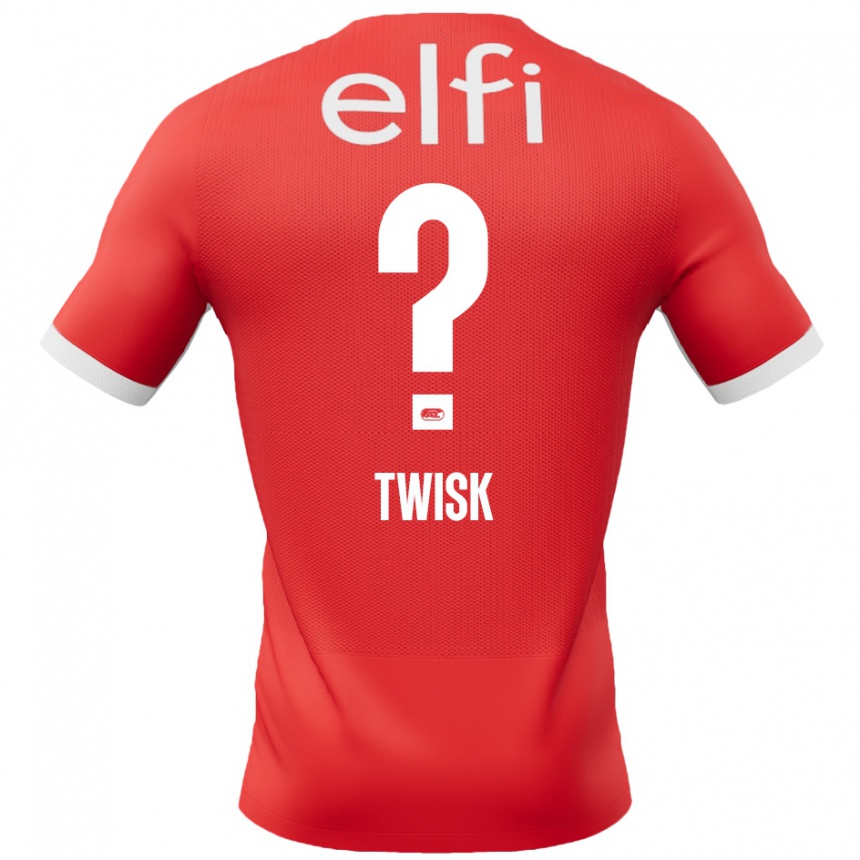 Niño Fútbol Camiseta Nick Twisk #0 Rojo Blanco 1ª Equipación 2024/25 Argentina