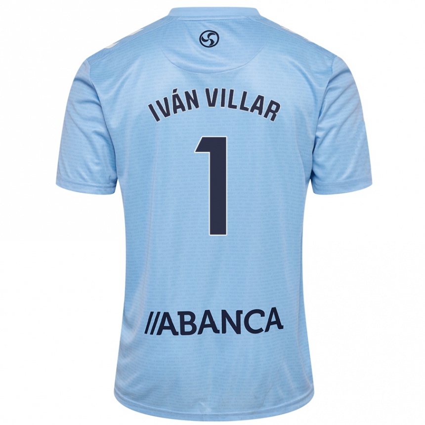 Niño Fútbol Camiseta Iván Villar #1 Azul Cielo 1ª Equipación 2024/25 Argentina