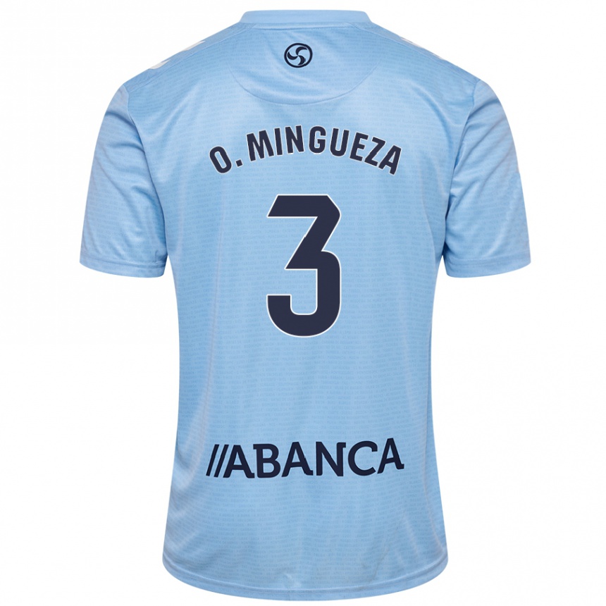 Niño Fútbol Camiseta Óscar Mingueza #3 Azul Cielo 1ª Equipación 2024/25 Argentina